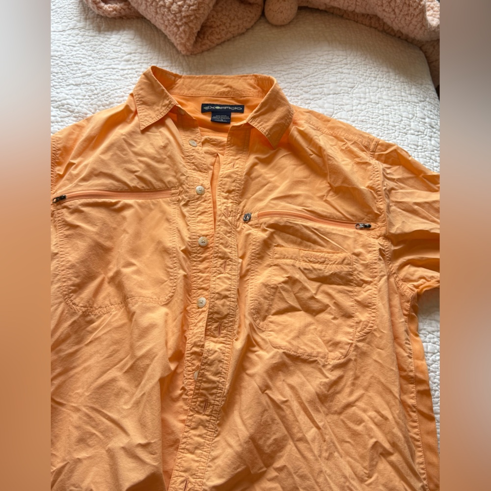 Ex official Men’s SPF Orange Button-Up Shirt